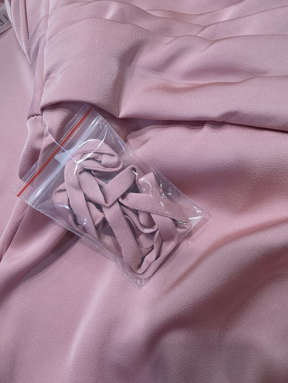 Azazie Blush Pink Satin Evening  Gown Sweetheart Neckline Slit Size A12 - Picture 9 of 10